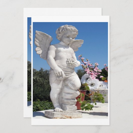 Carte Statue Angel En Blanc (Devant / Derrière)