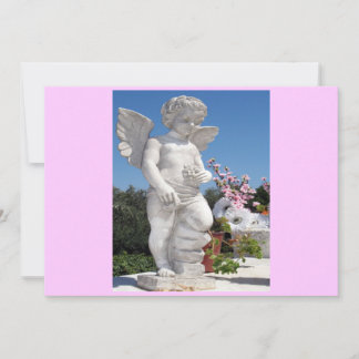 Carte Statue Angel En Rose Et Gris