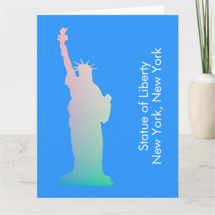 Carte Statue arc-en-ciel personnalisée de Liberty New Yo