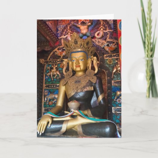 Carte Statue bouddhiste dans le monastère de Litang (Devant)