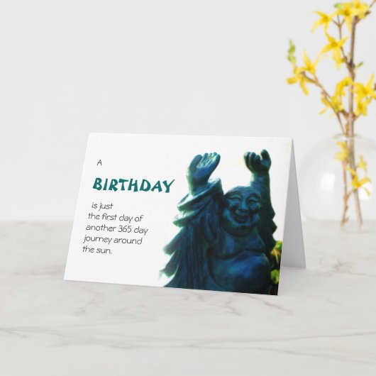 Carte Statue d'anniversaire (Fleur jaune)