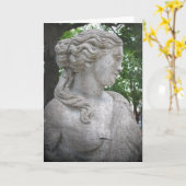 Carte Statue dans le parc (Fleur jaune)