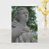 Carte Statue dans le parc (Fleur jaune)