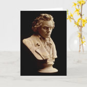 Carte Statue de buste de Beethoven (Fleur jaune)