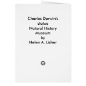 Carte Statue de Charles Darwin (Dos)