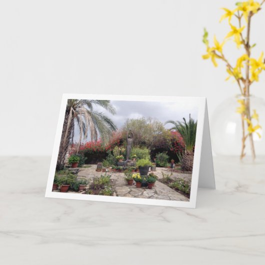 Carte Statue de François d'Assise à Capernaüm (Fleur jaune)