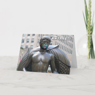 Carte Statue de la jeunesse avec masque du visage de cal