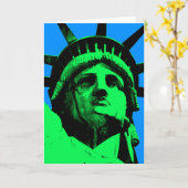 Carte Statue de la Liberté (Fleur jaune)