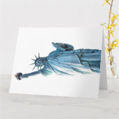 Carte Statue de la liberté (Fleur jaune)