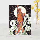 Carte Statue de la Liberté (Fleur jaune)