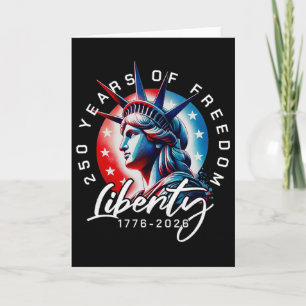 Carte Statue de la Liberté 250 Ans 1776-2026 250e Annive