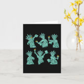 Carte Statue De La Liberté 4 juillet USA Boys Gir (Fleur jaune)