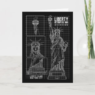 Carte Statue de la Liberté Île de New York Diagramme Tec
