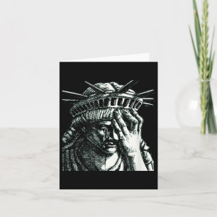 Carte Statue De La Liberté Pleurant Anti Trump Résistez 