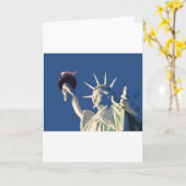 Carte Statue de la Liberté Pop Art (Fleur jaune)