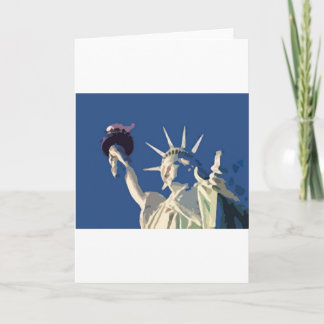 Carte Statue de la Liberté Pop Art