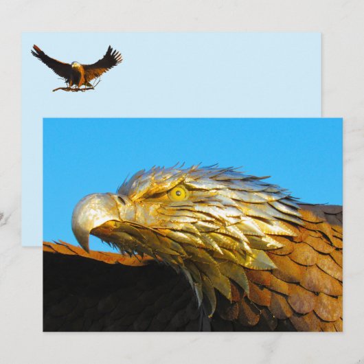 Carte Statue de l'aigle chauve (Devant / Derrière)