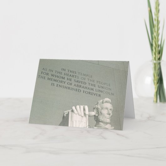 Carte statue de Lincoln (Devant)