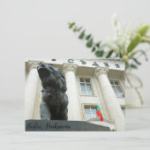 Carte Statue de lion, Sofia, Bulgarie (Debout devant)