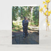 Carte Statue de Sacagawea, Fort Clatsop, Astoria, Oregon (Fleur jaune)