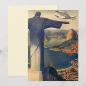 Carte Statue du Christ Rédempteur, Rio De Janeiro, Brési (Devant / Derrière)