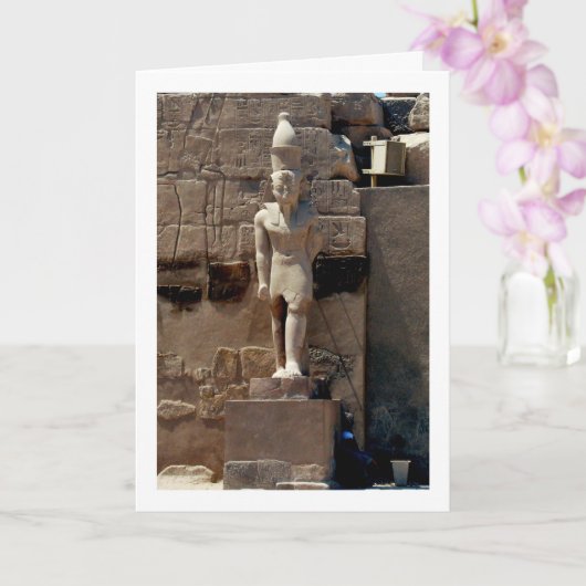 Carte Statue du temple de Karnak, Louxor, Egypte, (Orchidée)