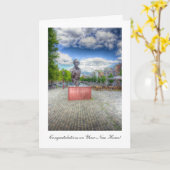 Carte Statue Mulltatuli - Félicitations pour le nouveau  (Fleur jaune)