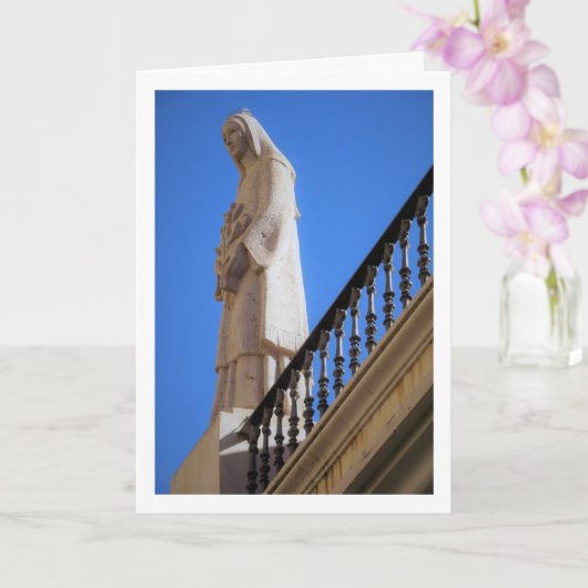 Carte Statue Religieuse, Ville de Valence, Espagne (Orchidée)