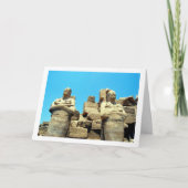 Carte Statues Antiques à Louxor, Égypte, (Devant)