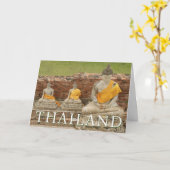 Carte Statues de Bouddhas assis | Joyeux Anniversaire (Fleur jaune)