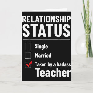 Carte Statut de relation Célibataire En couple Professeu