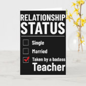 Carte Statut de relation Célibataire En couple Professeu (Fleur jaune)