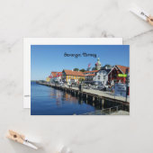 Carte Stavanger, Norvège photo pittoresque, (Devant/Arrière en situation)