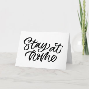 Carte Stay At Home Fancy Font