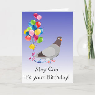 Carte Stay Coo C'est ton anniversaire Pigeon Bird