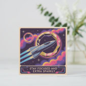 Carte Stay Focused And Extra Sparkly (Debout devant)