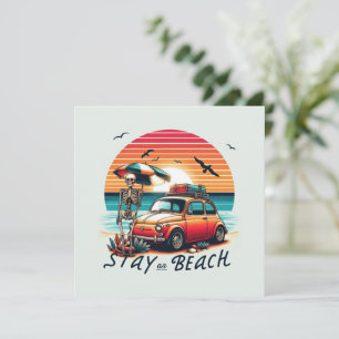 Carte Stay On Beach - Retro Vibes - Skeleton