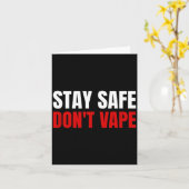 Carte Stay Safe Don't Vape Anti-vang  (Fleur jaune)
