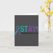 Carte Stay Tomorrow Needs You Suicide Prevention Awarene (Fleur jaune)
