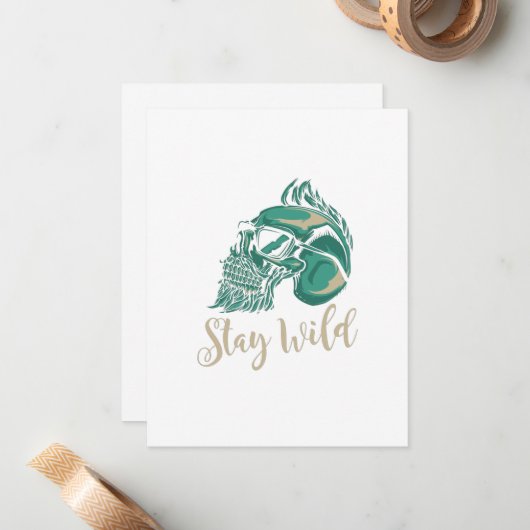 Carte Stay Wild Note (Devant/Arrière en situation)