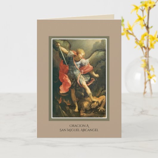 Carte Ste Michel l'Archange Prière (Fleur jaune)