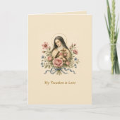 Carte Ste Thérèse Ma vocation est l'amour (Devant)