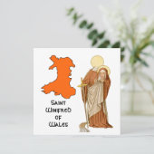 Carte Ste Winifred de Galles (P 002) (Debout devant)