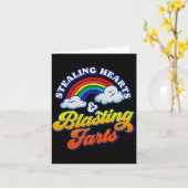 Carte Stealing Hearts & Blasting Farts Funny Rainbow (Fleur jaune)