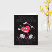 Carte Stealing Hearts Like I Steal Pucks Funny Valentine (Fleur jaune)