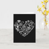 Carte Steam Heart Shape Stem Enseignant Science Lover By (Fleur jaune)