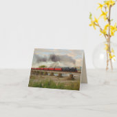 Carte Steam Train Nouvelle-Zélande Campagne Note photo (Fleur jaune)