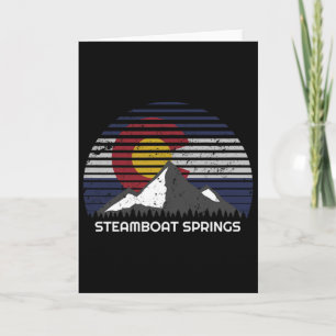 Carte Steamboat Springs, Colorado X Co Drapeau Haut Mtn