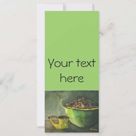 Carte Steaming Morning Cup Cup of Coffee Bowl Coffee Bea (Devant)