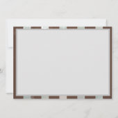 Carte Steampunk Clock and Turquoise Roses on Striped (Dos)